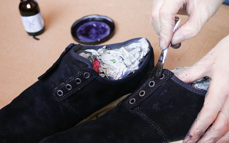 dying suede shoes - repair & restoration